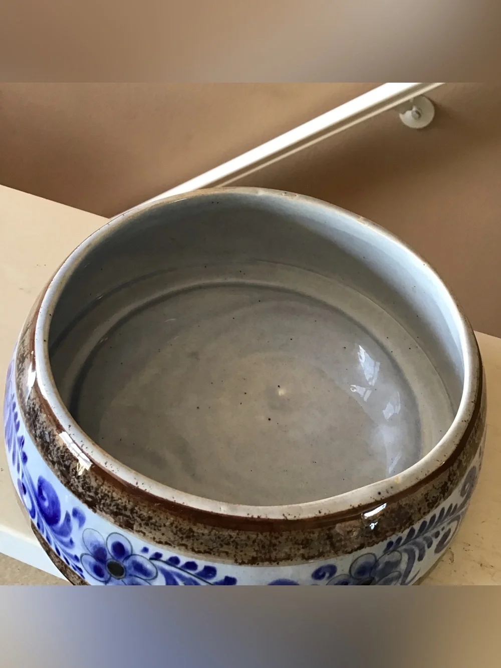 NEW Mexican Handpainted Pottery Large Dog Bowl